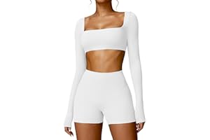YEOREO Kyla Women Crop Top Long Sleeve Padded Sports Low Medium Impact Yoga Shirt Workout