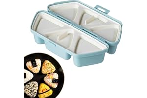 MYLEUS 6 in 1 Onigiri Triangle Sushi Mold - for Making and Storing Sushi, Non-Stick Rice Ball Mold for Seaweed Cilantro Rice 