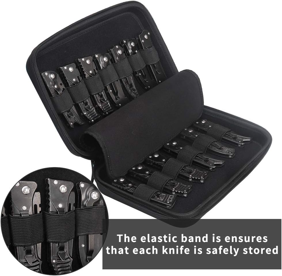 Pocket Knives Case, Folding Knives Display Case, Small Knife Storage Cases, Folding Knife Storage Box with 14 Slots, Hand Tools Case: Home Improvement