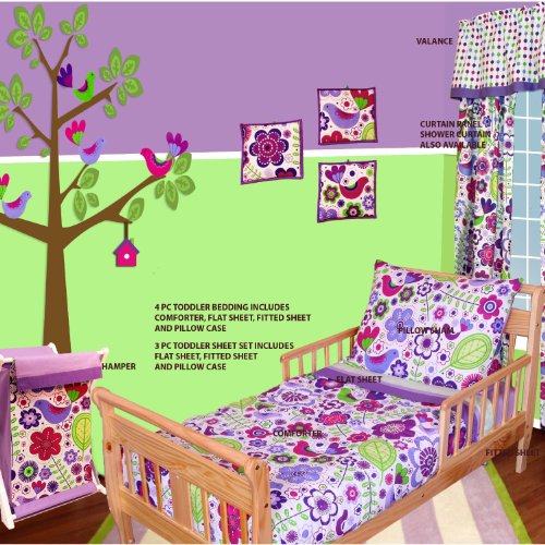 Botanical Purple 4 pc Toddler Bedding Set