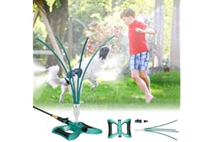MIZUSUPI Mister Stand Portable Misting System for Outdoor Cooling, Misters for Outside Patio with Filter&Switch,Flexible Standing Mister Outdoor With Four Nozzles for Backyard/Kids/BBQ,1.82 FT Adjustable Tube