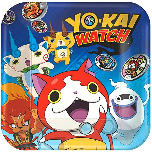 Amscan Yo Kai Watch Square Plates 9 P Buy Online In Guernsey At Desertcart