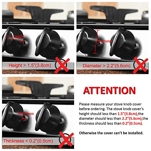 Oven & Stove Knob Covers :: Upgraded Version Clear View Easy Set-up Universal Design by Hombae :: Baby Child Toddler Kitchen Safety (2 PCs Set)