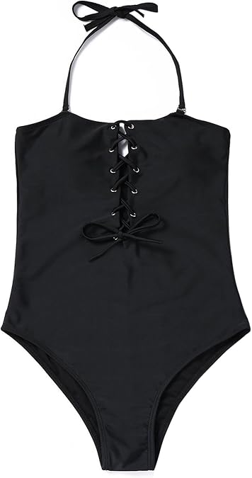 Damen Badeanzug Einteiler - Sexy Monokini Mit Push-Up Und Hoher Taille