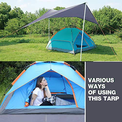 REDCAMP Large Waterproof Camping Tarp Lightweight, Multifunctional Insulated Tent Footprint for