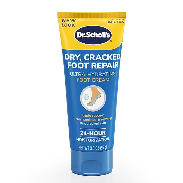 DR. SCHOLL’S DRY, CRACKED FOOT REPAIR ULTRA-HYDRATING FOOT CREAM MOISTURIZER, 3.5 OZ, SKIN CARE FOOT LOTION WITH 25% UREA FOR DRY CRACKED FEET, HEALS AND MOISTURIZES FOR HEALTHY FEET