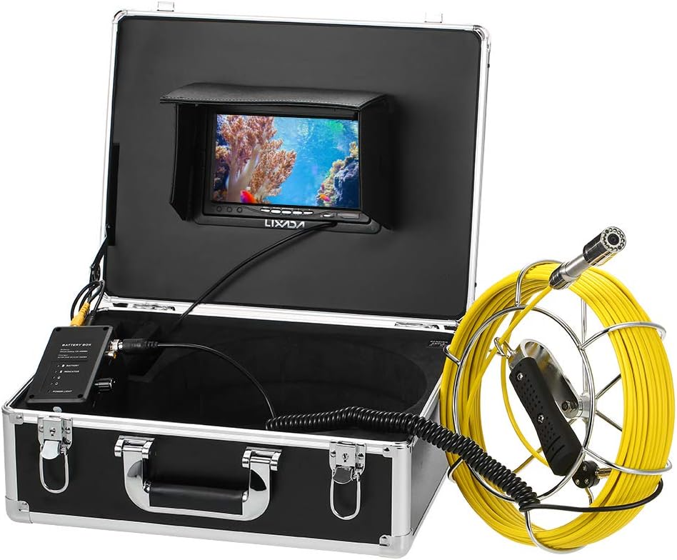 Decdeal 30M Drain Pipe Sewer Inspection Camera IP68 Waterproof