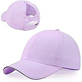 Little Girls Criss Cross Ponytail Hat Toddler Reflective Baseball Cap Kids Quick Dry Summer Sports Hats Age 3-8