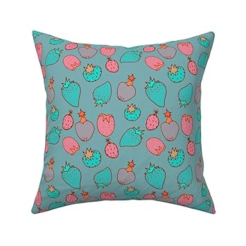 Amazon Com Roostery Throw Pillow Vintage Pattern Strawberry