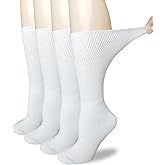 CIRZUEX Women Men Extra Wide Diabetic Socks for Swollen Edema Feet Leg, Bariatric Socks, Neuropathy Medical Cast Sock, Loose Non Binding Socks