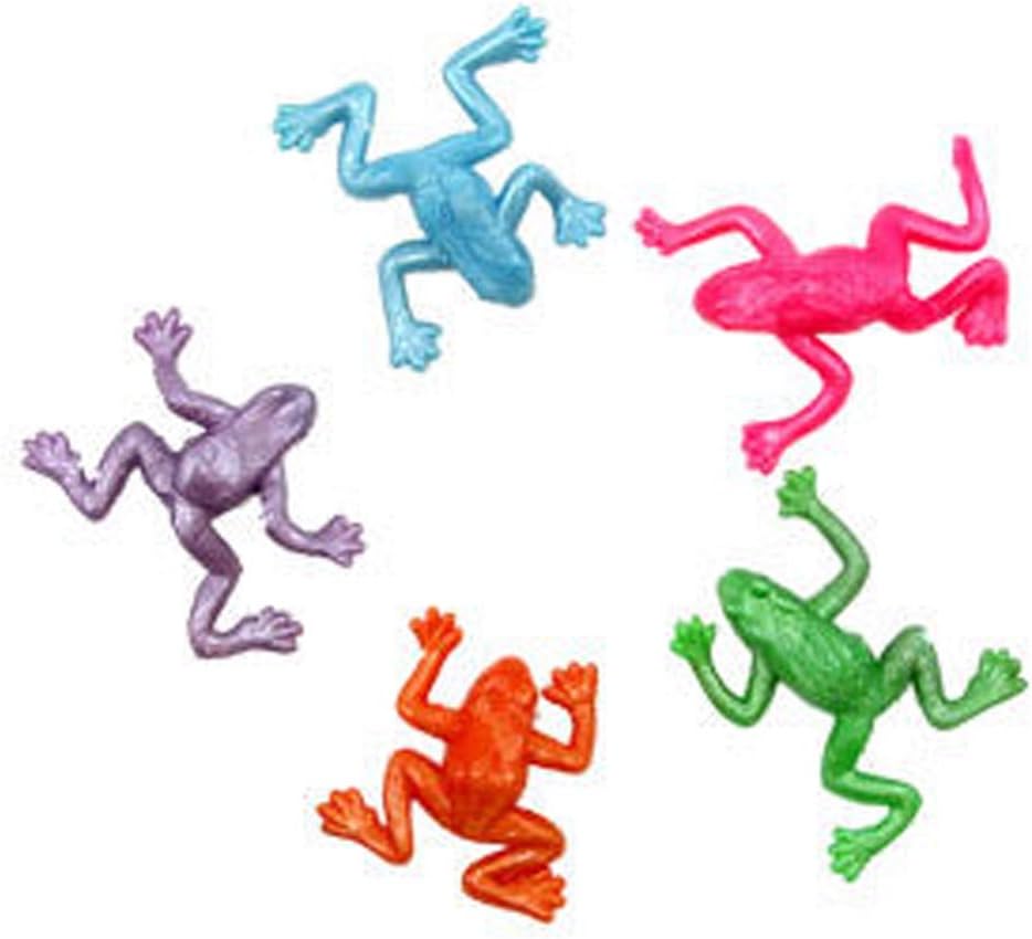 12Pk Multicolour Stretchy Frogs Creatures Animal Party Bag Fillers for Kids Unisex, Red,yellow,green,teal Blue, 12pcs - Image 4