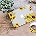Arike MacBook Air 13 Inch Case with Touch ID 2021 2020 2019 2018 Release A2337 M1 A2179 A1932, Sunflower Matte See Through Clear Hard Case with Keyboard Cover & Mouse Pad
