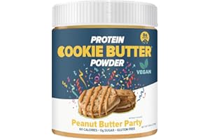 Flexible Dieting Lifestyle Vegan Protein Cookie Butter Powder - Peanut Butter Party | Dairy-Free, Keto-Friendly, No Added Sugars, Sugar-Free, Gluten-Free | Easy to Mix, Bake and Spread | 7.7oz