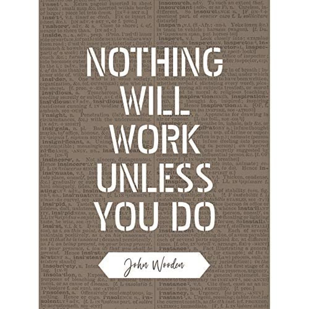 Artery8 Quote John Wooden Nothing Work Unless You Do Basketball Coach Art Print Canvas Premium Wall Decor Poster Mural