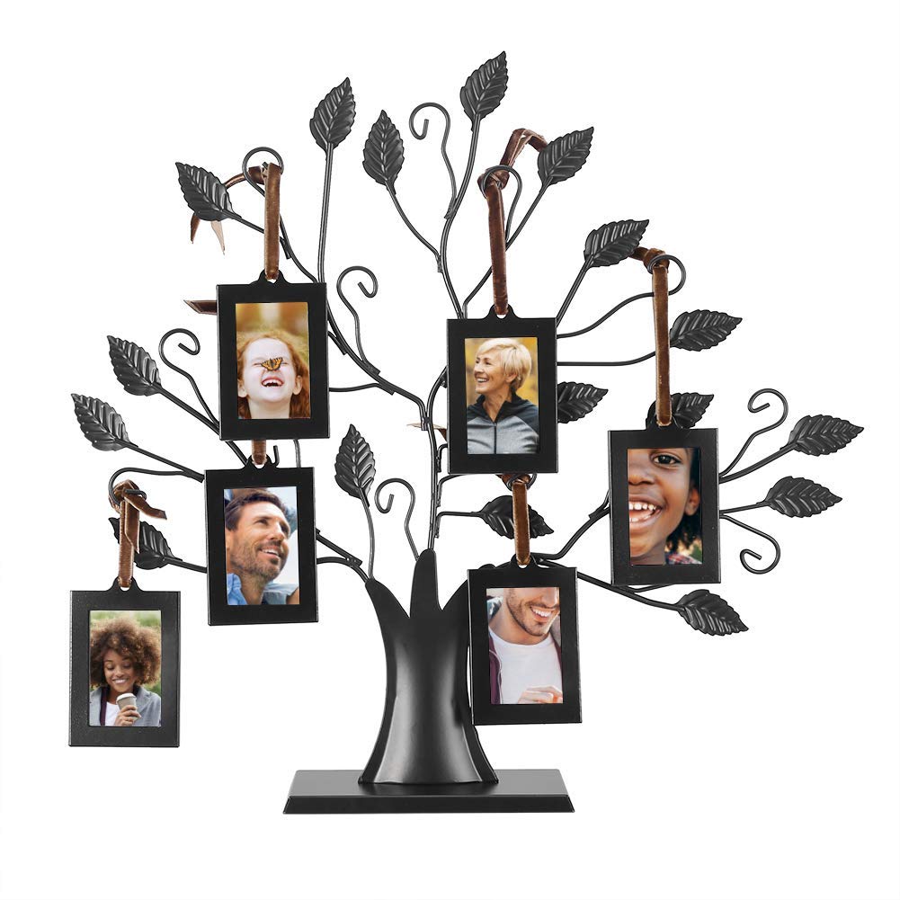 Fashionable Metal Family Photos Frame Display Tree with Hanging Pictures Frames Home Decor (S)