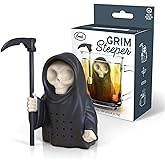 Genuine Fred Grim Steeper Reusable Silicone Tea Infuser, Black Grim Reaper Design, Fun and Clever Kitchen Gadget for Tea Love