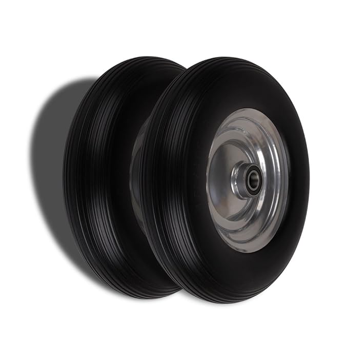 F Fityle Halbpneumatischer Reifen 8x1.75 Zoll - Allzweck-Rad Für Gartenkarren & Trolleys