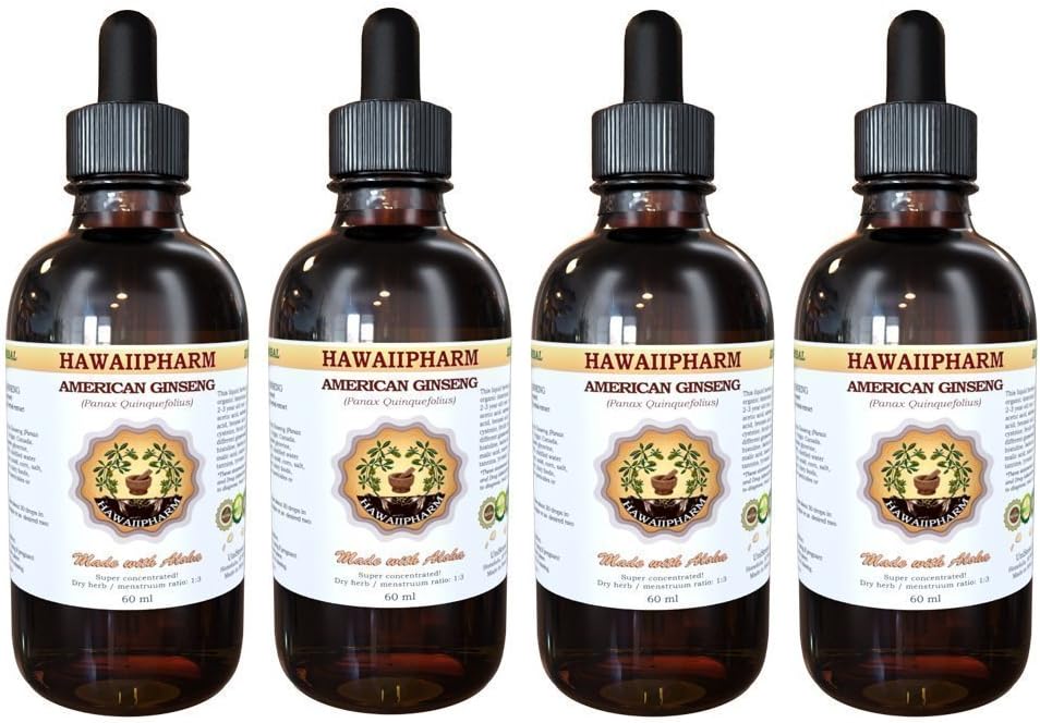 American Ginseng Liquid Extract, Ginseng (Panax Quinquefolius) Dried Root Tincture