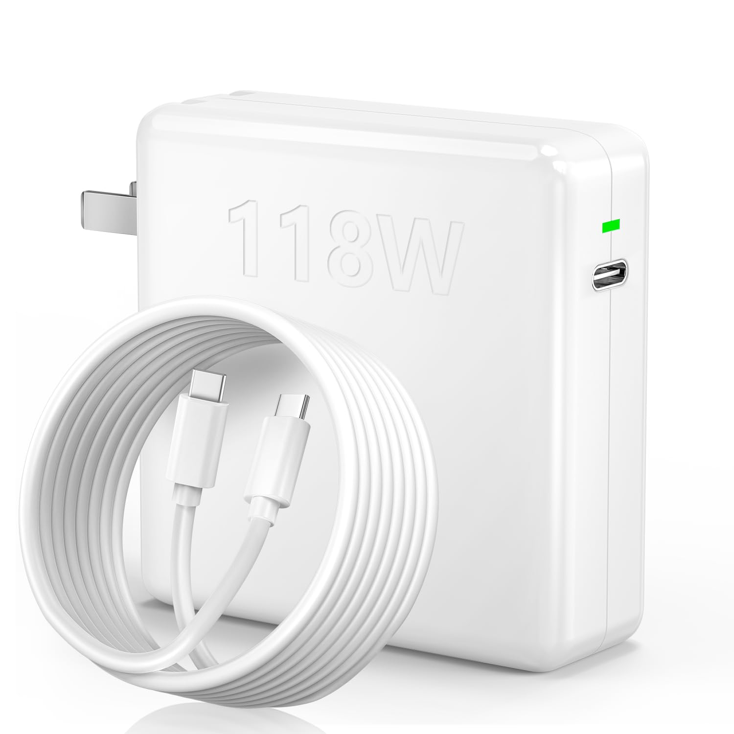 Photo 1 of 118W Mac Book Charger Compatible with MacBook pro/Air, M1 M2 M3 M4 M5, iPad Pro,Samsung Galaxy,Phones&All Type-C Devices and More, Include USB C Charging Cable