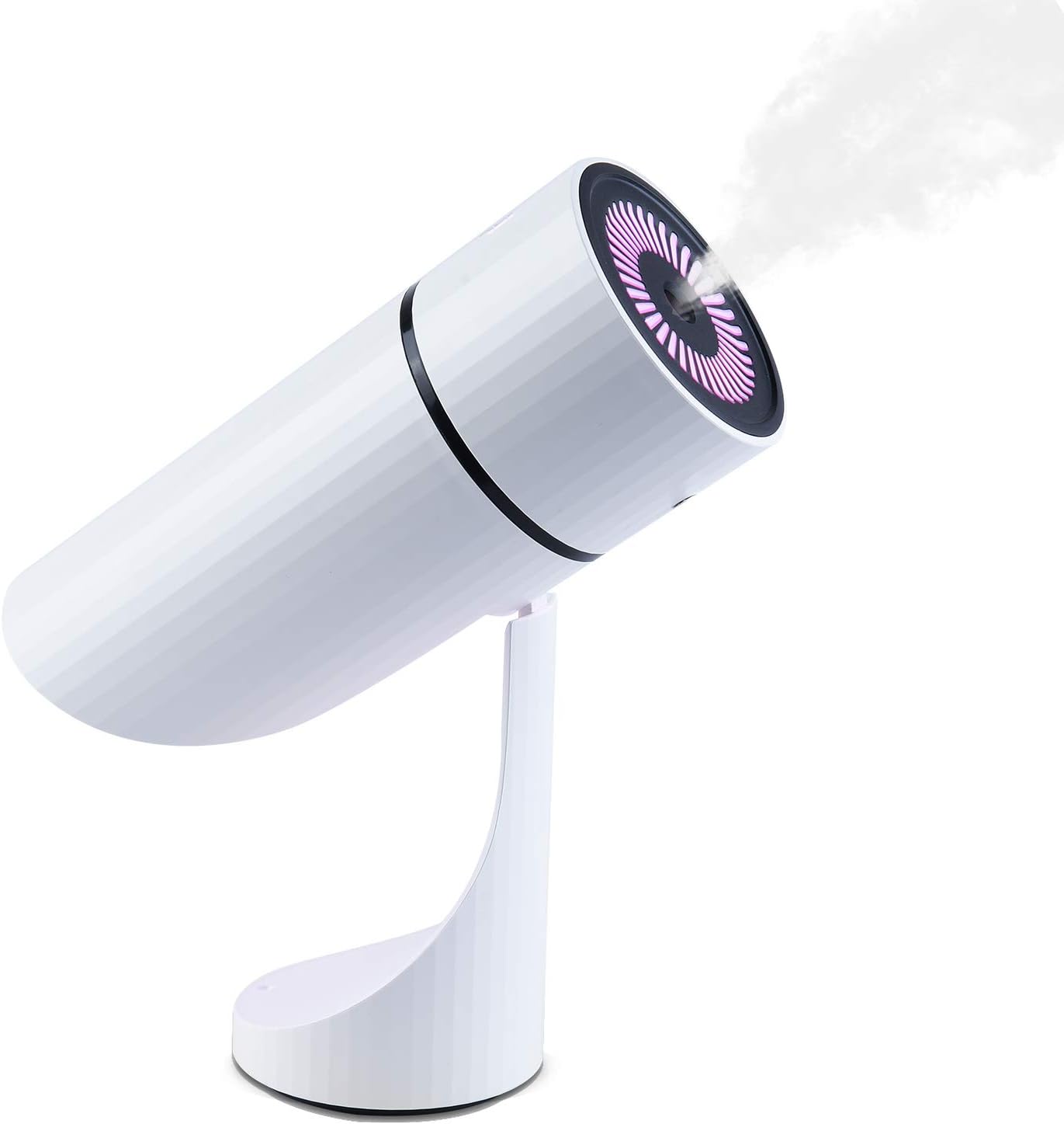 USB Car Humidifier,OVOOR 260ml Desktop Mini Humidifier,Small Cool Mist Humidifier with 3 Mode LED Lights,Quiet Operation and Waterless Auto Shut-Off for Car Baby Bedroom Office