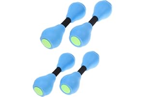 LAHONI 2 Pairs Aquatic Exercise Dumbells Water Aerobic Exercise Foam Dumbbells Pool Resistance Swimming Training Water Fitness Equipment for Weight Loss Adults Family (4 Pieces)
