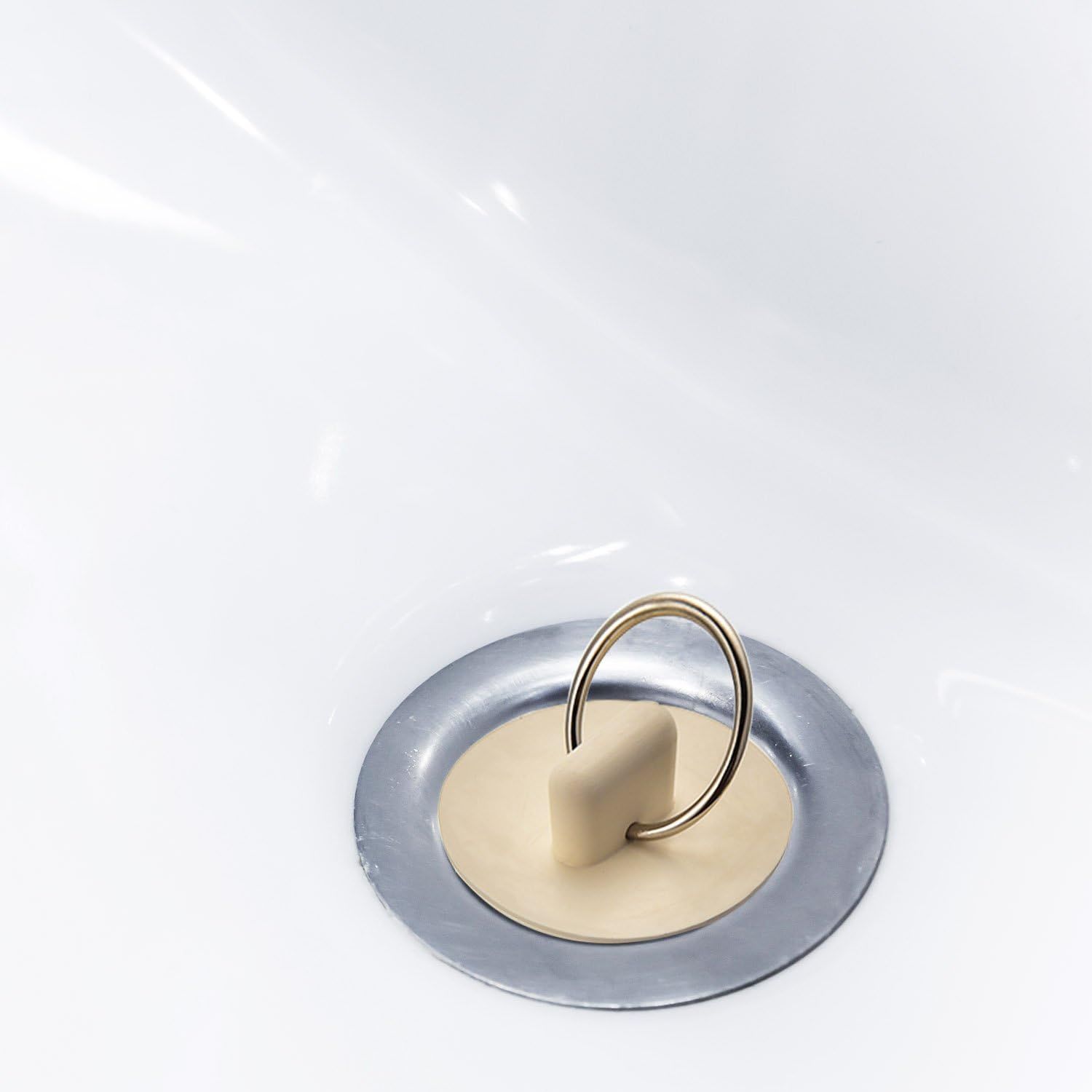 Hestya 4 Pieces Drain Stopper Set Rubber Sink Stopper Plug with Hanging Ring for Bathtub, Kitchen and Bathroom, 4 Sizes, White (4 Pieces): Home & Kitchen