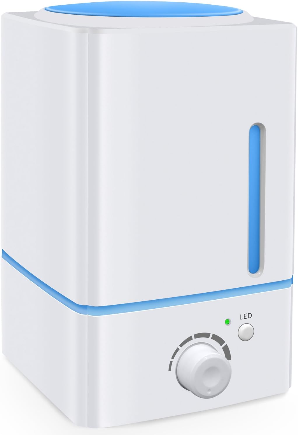 amalfor 1500ml Cool Mist Humidifier Ultrasonic Aromatherapy Essential Oil Diffuser for Home Office Baby,360 Degree Rotatable Mist Outlet,Dial Knob Control,Multi-Mist Mode,7 Colors LED Night Light