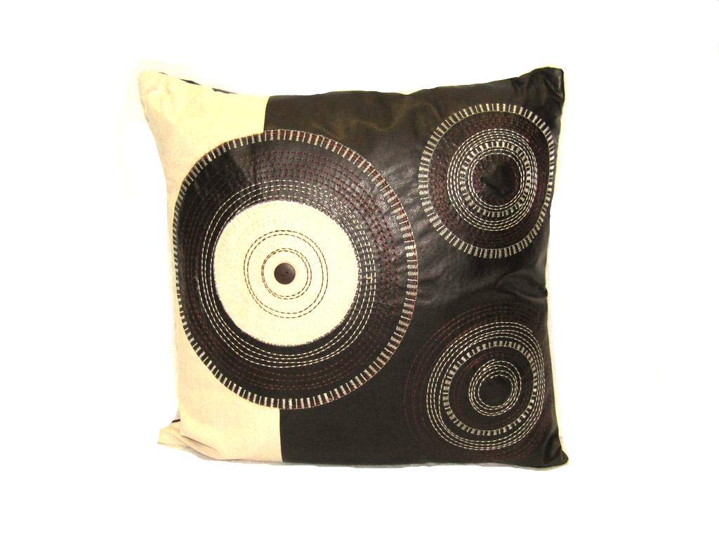 Amazon Com Tokoempirehomefashion Leather Circle Decorative Throw