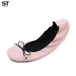 Women's Foldable Travel Ballet Slip On Shoes Roll