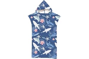 LOMTRATS Quick Dry Surf Poncho Changing Towel Robe Hoodie for Adults Men Women,Microfiber Swimming Beach Surfing Diving Home Hot Springs Bathing Parka