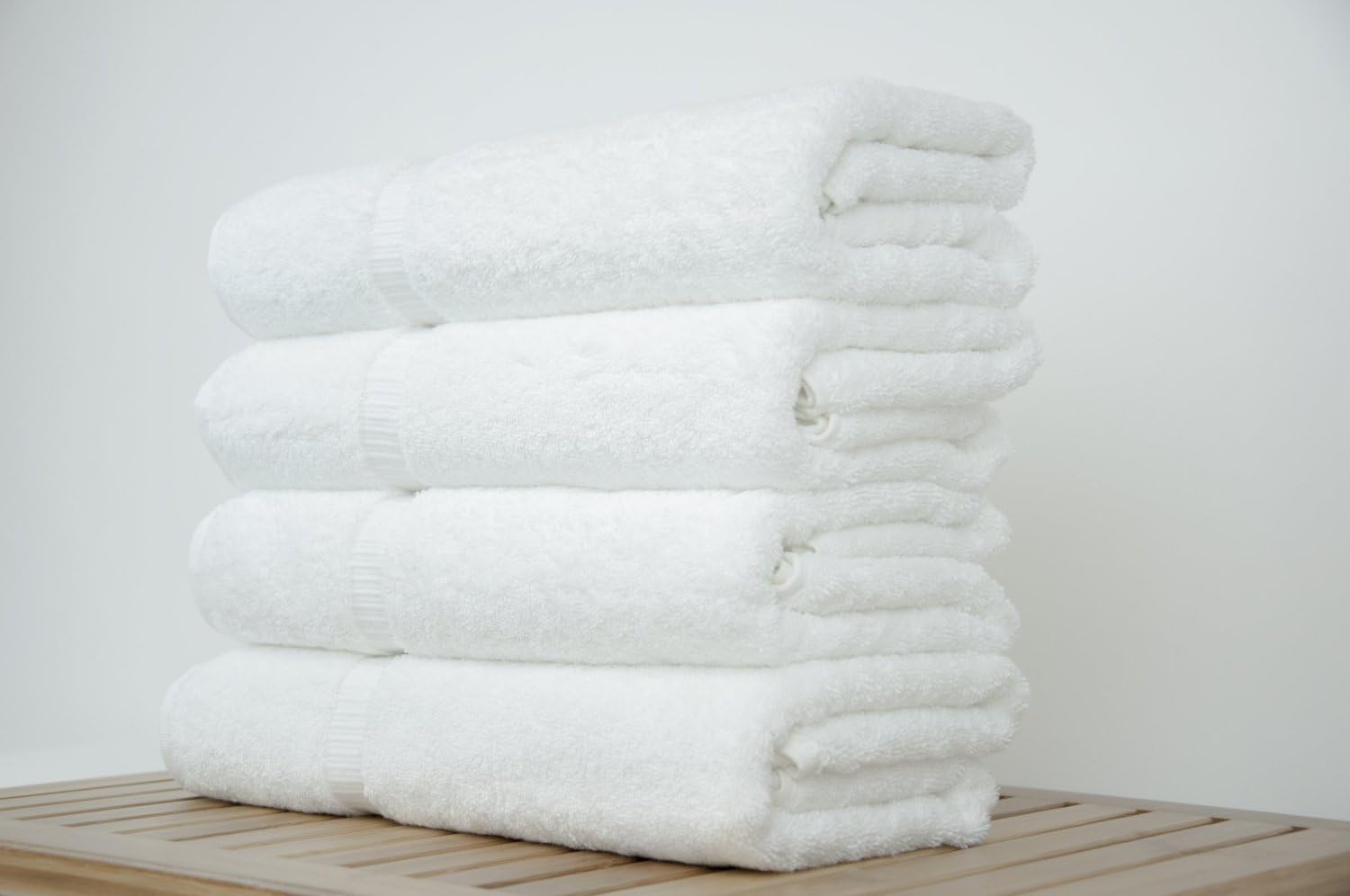 Luxury Hotel & Spa Bath Towel 100% Genuine Turkish Cotton, 27" x 54" ,Set of 4,White: Home & Kitchen
