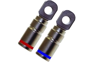 Absolute USA CRT100-2 1 Pair Chrome 0 Gauge Power Ring Terminal
