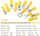 GLARKS 540pcs Insulated Crimp Terminals Kit Butt Bullet Spade Ring Connectors view 4