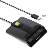 SAICOO Type C Smart Card Reader DOD Military USB-C Common Access CAC Card Reader, Compatible with Windows (32/64bit) XP/Vista/ 7/8/10, Mac OS X