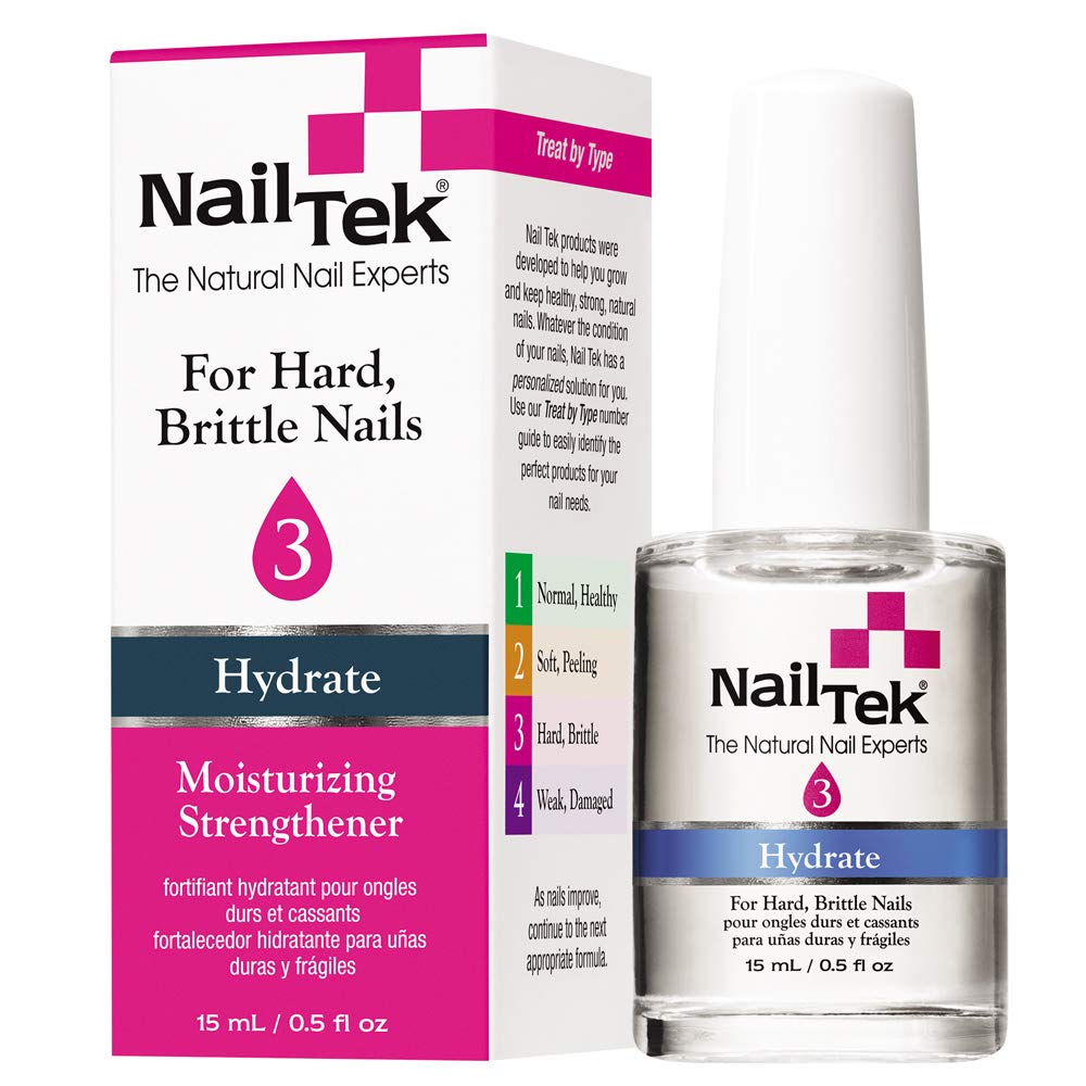 Nail Tek Nail Treatments - Moisturizing Strengthener - Hydrate III - 0.5oz / 15ml