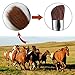 Kitdine Makeup brushes,Wooden Handle Professional Goat hair Pony Hair makeup brush set,Portable cosmetic brush,Make Up brush kit,6 pcs (Black)