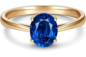 GONA 1-4.0CT Lab Grown Blue Sapphire Ring GRC Certificate Princess Diana Kate Anniversary Engagement Wedding Promise Tarnish-Resistant Silver Rings Woman Moissanite Diamond Royal Blue Festivals