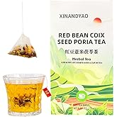 Clearing Dampness Tea,Red Bean Job's Tears Poria, Adzuki Bean Gorgon Fruit Herbal Tea 6.17OZ(175g,7gx25bags) No Added Flavoring Combination Of Scented Tea