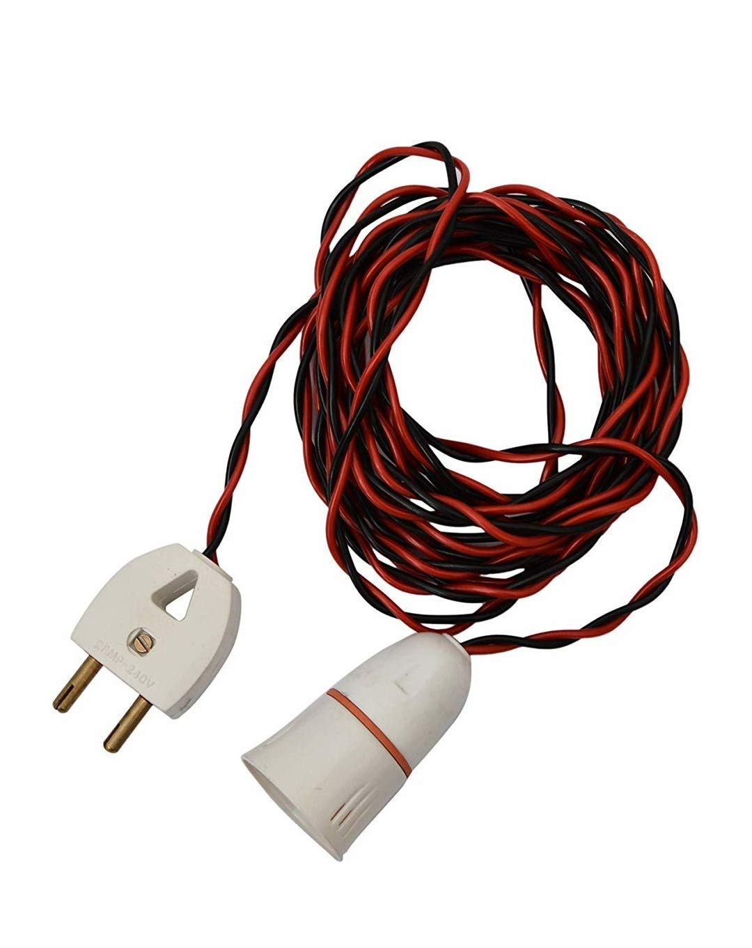 Gold Crown Bulb Holder Hanging Flexible Wire with 2 Pin Plug