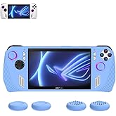 UYRUREL Case for ROG Ally Gaming Handheld, Sillence Material,Shock-Absorbing and Anti Drop Protection Soft Shell with Button Cap*4,Noctilucent Blue.