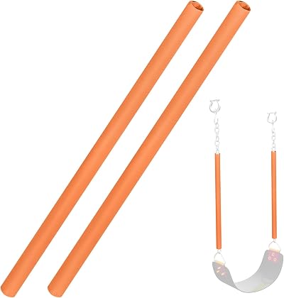 Cosmos 2 Pcs Swing Chain Cover Grip Sleeve for Playground Swings - Orange