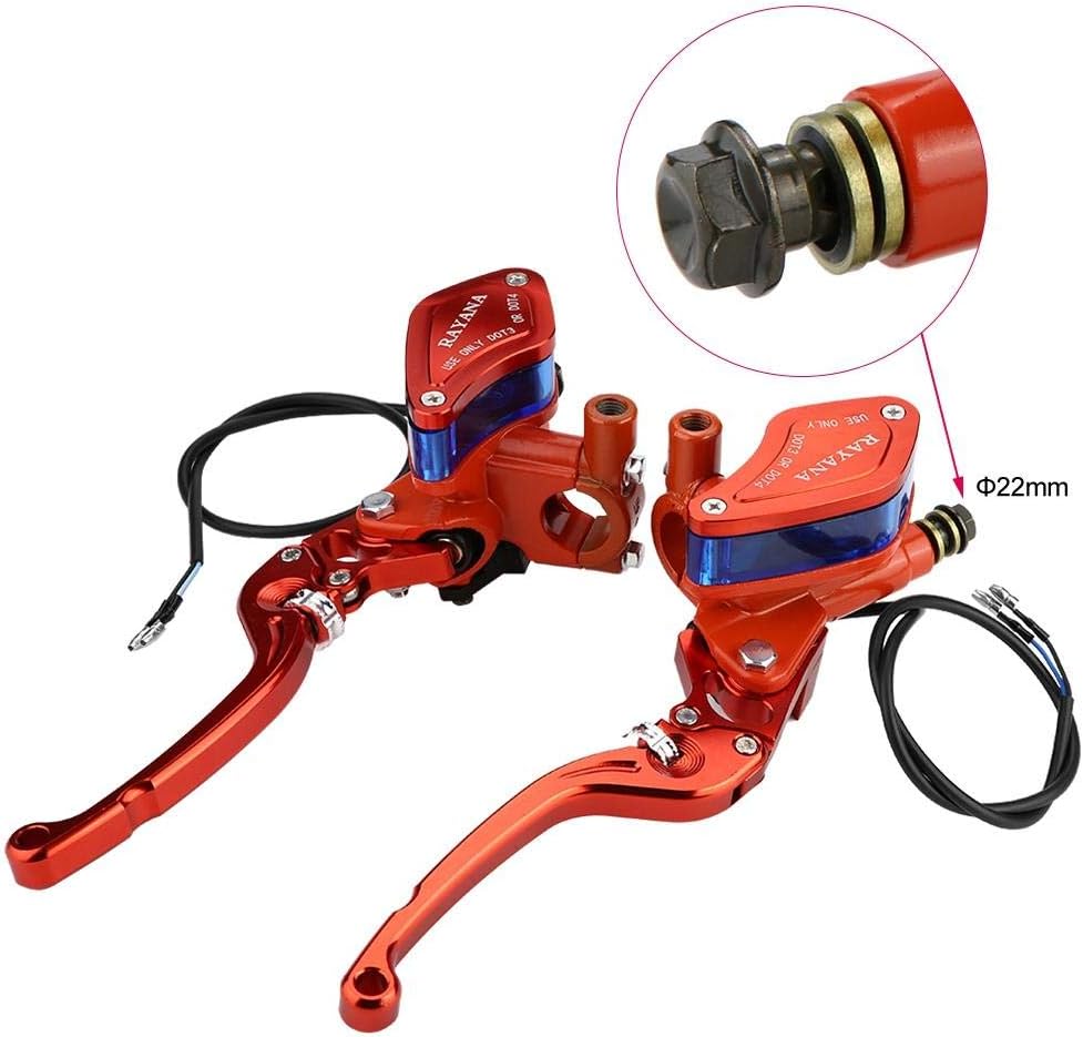 EBTOOLS CNC Brake Clutch 22mm Universal Motorcycle Brake Pump (Orange), red, default - Image 5