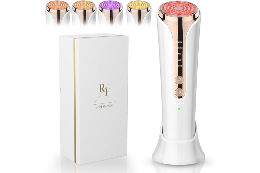 Texet Microcurrent Facial Device, 5-in-1 Skin Tightening Device,Home Use Facial Massager for Lifting, Toning, Wrinkle Reduction White7