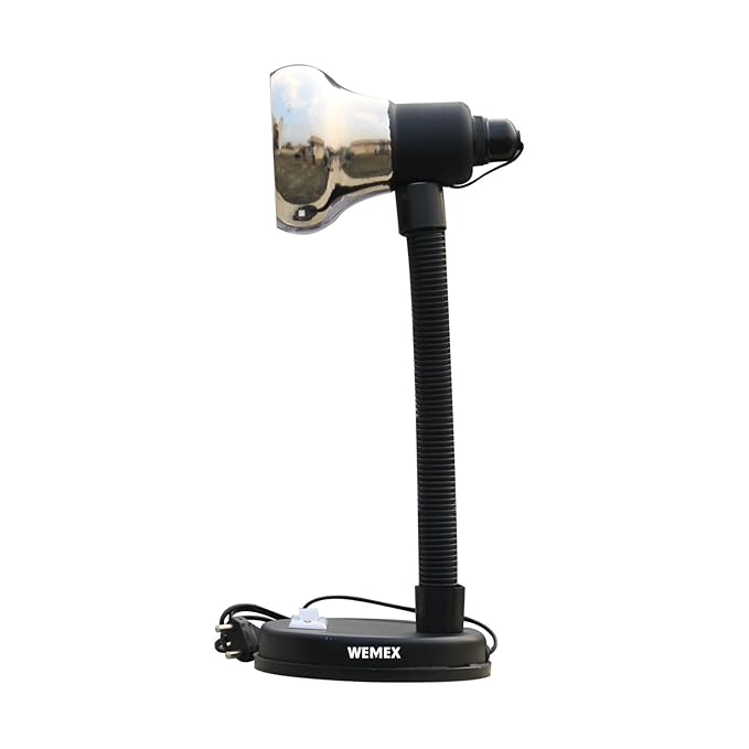 Wemex Matte Chrome Black Reading,Studying/Professors/Doctors/Night Table Lamp