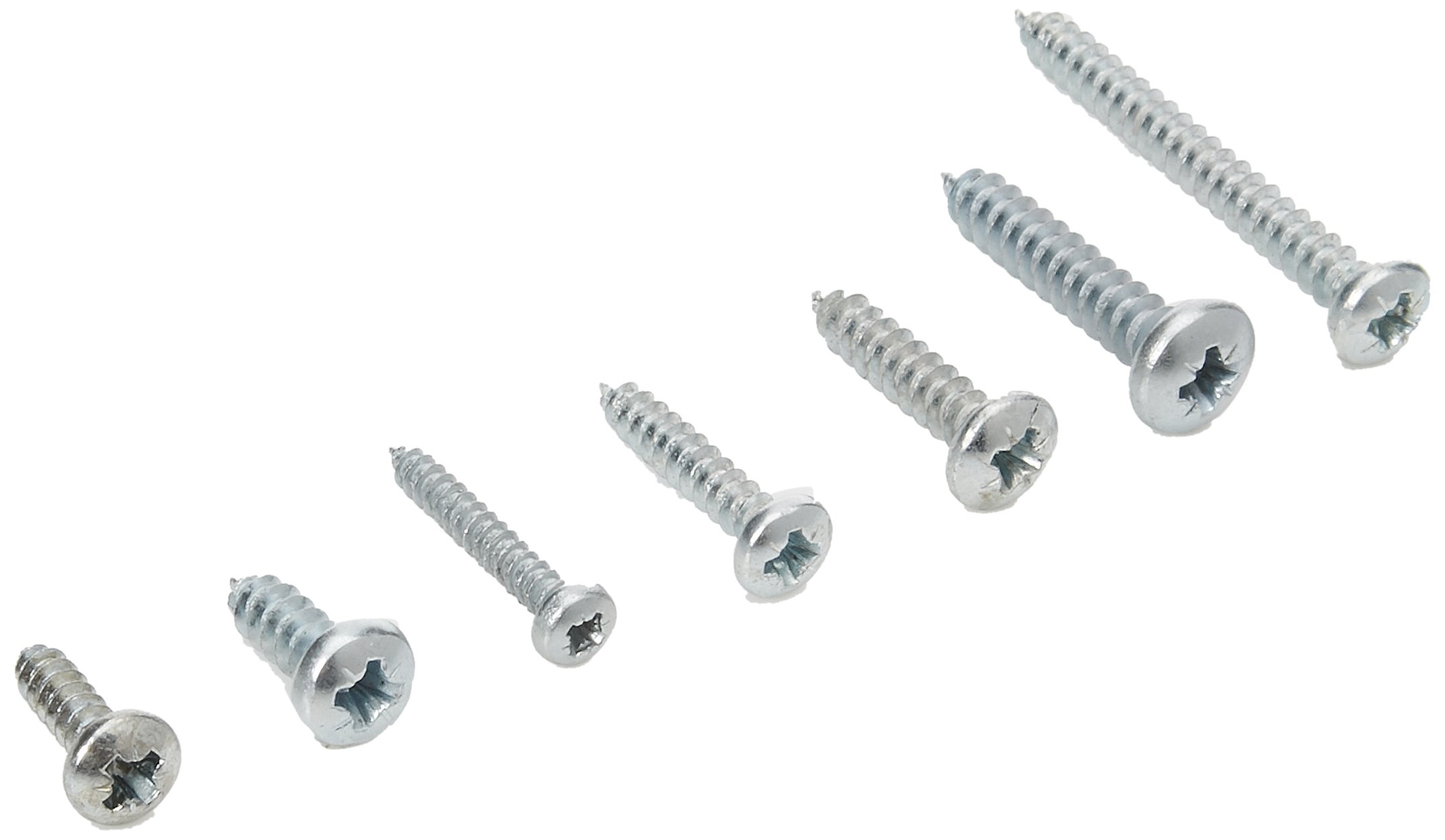 Merriway BH06528 (160 Pcs) Zinc Plated Workshop Assortment of Self Tapping Pozi Pan Head Screws Bright - Pack of 160 Pieces