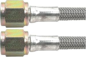 Allstar Performance ALL46400-60#4 Braided Steel Lines With -4 Ends, 60in