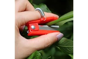 Thumb Knife Multi Functional Compact Guillotine Design with Metal Finger Ring for Gardening Tea Picking Orchard Pruning, 1PC