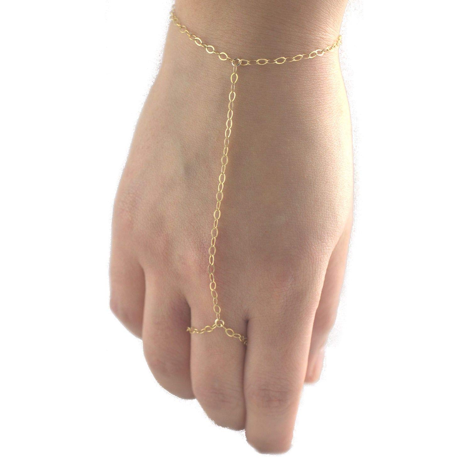 Simple Hand Chain, 14K Gold Fill, Large 
