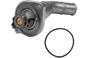 Mocar7 Aluminum Engine Coolant Thermostat Housing Assembly Compatible with 2002-2009 GMC Envoy 2004-2007 Buick Rainier 2002-2009 Chevrolet Trailblazer 2007-2009 Saab 9-7x 4.2L