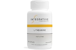 Integrative Therapeutics L-Theanine - Amino Acid Supplement for Stress & Relaxation Support* - Vegan, Gluten-Free & Dairy-Free - Third-Party Tested - 60 Capsules (30 Servings)